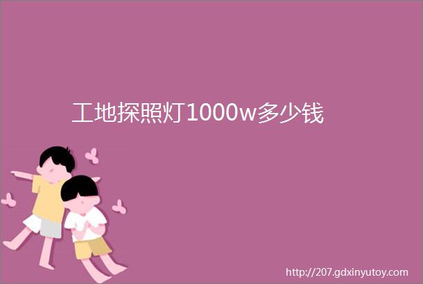 工地探照灯1000w多少钱