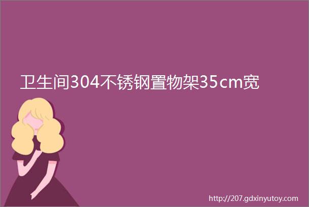 卫生间304不锈钢置物架35cm宽