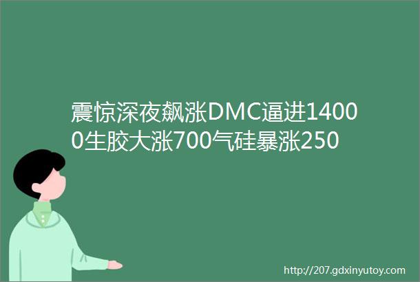 震惊深夜飙涨DMC逼进14000生胶大涨700气硅暴涨2500混