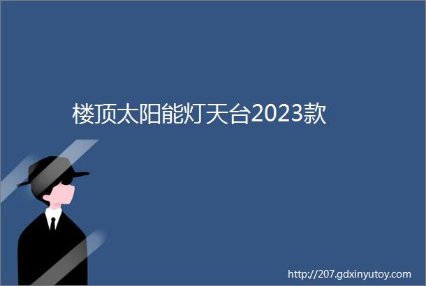 楼顶太阳能灯天台2023款