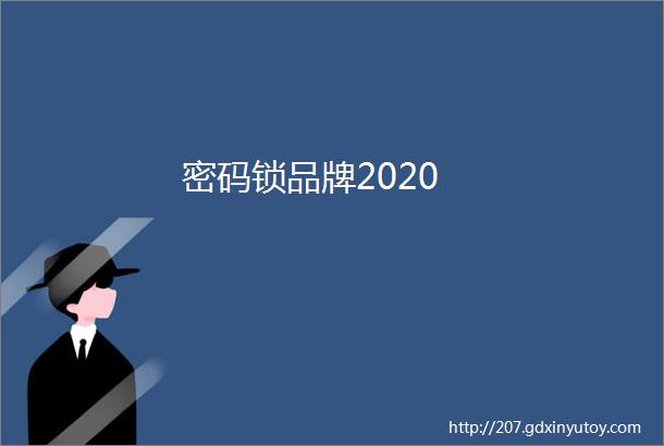 密码锁品牌2020