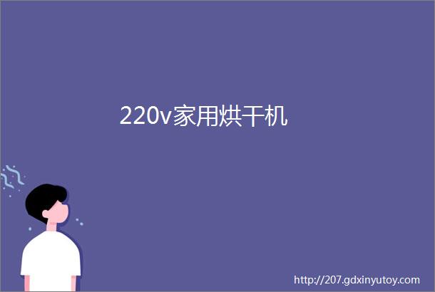 220v家用烘干机