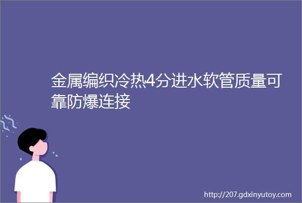 金属编织冷热4分进水软管质量可靠防爆连接