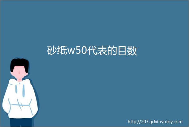 砂纸w50代表的目数