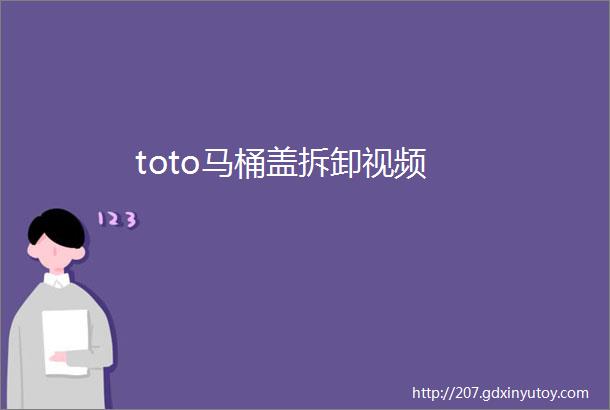 toto马桶盖拆卸视频