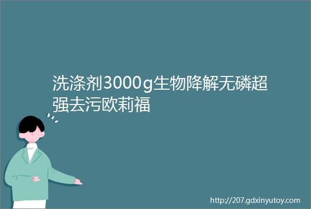 洗涤剂3000g生物降解无磷超强去污欧莉福